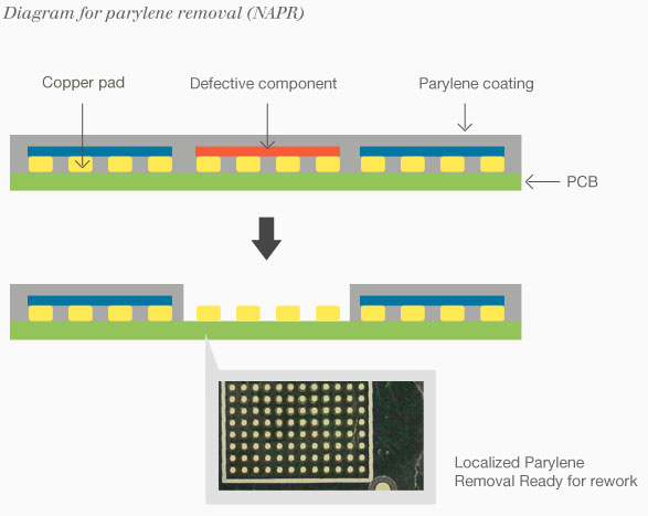 Diagram for parylene removal (NAPR)